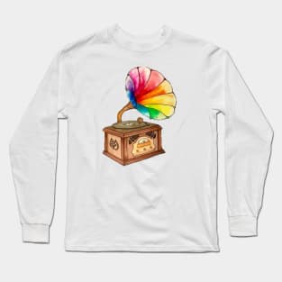 Rainbow Record Player Long Sleeve T-Shirt